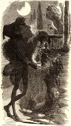 Henry Irving w scenie balkonowej "Romea i Julii"