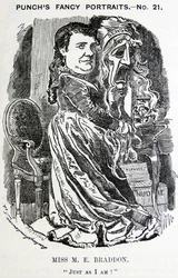 Ilustrowany portret Mary Elizabeth Braddon (Maxwell)