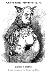 Phineas Taylor Barnum 1810-1891, amerykański showman, 1884
