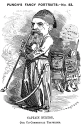 Richard Francis Burton, angielski odkrywca i orientalista, 1882