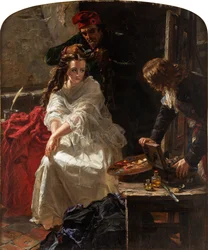 Charlotte Corday w więzieniu Conciergerie, 1862.