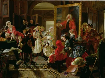 Studio Hogartha w 1739 roku (olej na płótnie)