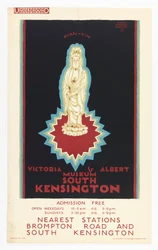 Plakat, Muzeum Wiktorii i Alberta, dla londyńskiego metra, 1921