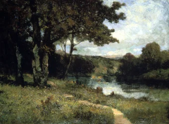 Drzewa w pobliżu rzeki, 1891