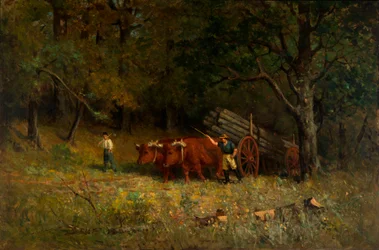 Chłopiec i mężczyzna bez tytułu z wołami, 1891.