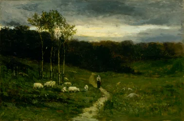 Kobieta idąca ścieżką, 1882.