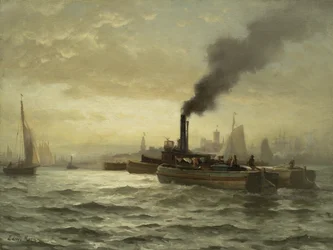 Port w Nowym Jorku, N.Y.C., 1880