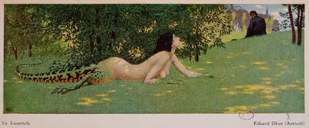 Lucertola (w połowie kobieta, w połowie zielona jaszczurka), 1908
