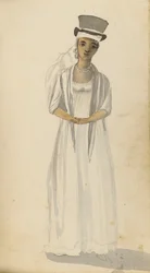 Portret kobiety z Indii Zachodnich, początek XIX wieku (akwarela)