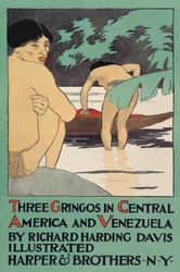 Plakat promujący Trzech Gringos w Ameryce Środkowej i Wenezueli autorstwa Richarda Hardinga Davisa (1864 - 1916), wyd. 1896