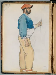 Szkic Hiszpana, 1906 (wc i grafit na papierze)