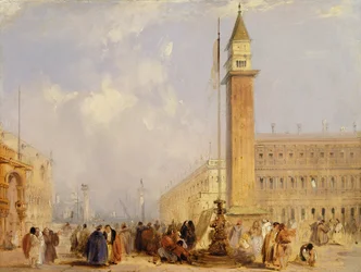 Piazzetta, Wenecja (olej na pokładzie)