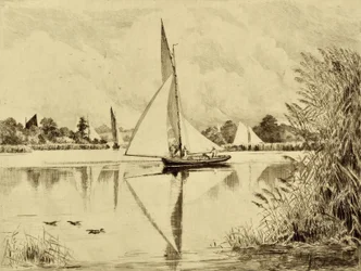 Bure: Na Wroxham Road, c.1880 (akwaforta)