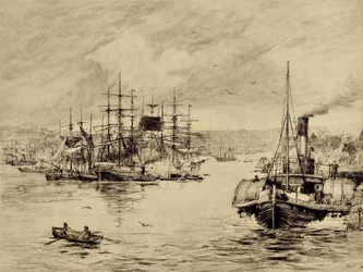 Tyne: At Shields, c.1880 (akwaforta)
