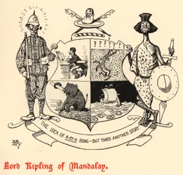 Lord Kipling z Mandalay (grawerowanie)