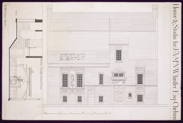 Projekt dla House und Studio dla J.A.M. Whistler Esq, Chelsea, c.1877-78 (patrz także 176477)