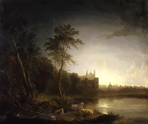 Moonlit View of Eton College (olej na płótnie)
