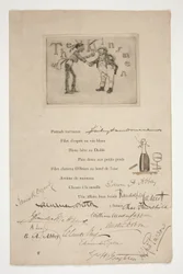 Akwaforta E.A. Abbey: The Kinsmen - (ilustracja do francuskiego wersetu)