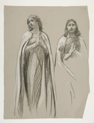 Studia figuralne do Złotego Drzewa(?), z The Quest of the Holy Graal (seria piętnastu obrazów dla Biblioteki Publicznej w Bostonie, ukończona w 1901)