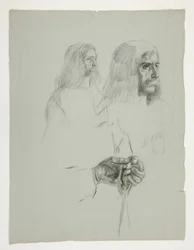 Studia figuralne do jednego z malowideł ściennych z The Quest of the Holy Graal (seria piętnastu obrazów dla Biblioteki Publicznej w Bostonie, ukończona w 1901)