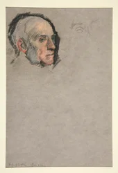 Głowa mężczyzny, portret na koronację Edwarda VII