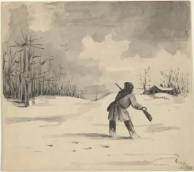Łowca w śniegu