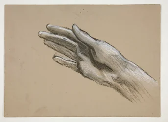 Szkic dłoni (recto); Studia kompozycji do sztuki (?) (verso)