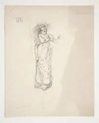 Szkic kobiety - niezidentyfikowana ilustracja