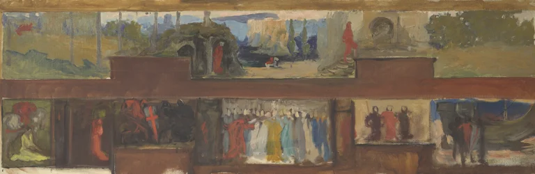 Study for The Quest and Achievement of the Holy Graal, Book Delivery Room, Boston Public Library