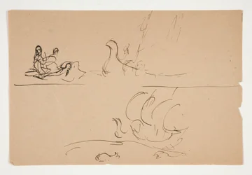 Study for The Quest of the Holy Graal (seria piętnastu obrazów dla Biblioteki Publicznej w Bostonie, ukończona w 1901)