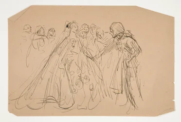 Study for The Quest of the Holy Graal (seria piętnastu obrazów dla Biblioteki Publicznej w Bostonie, ukończona w 1901)