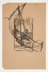 Study for The Quest of the Holy Graal (seria piętnastu obrazów dla Biblioteki Publicznej w Bostonie, ukończona w 1901)