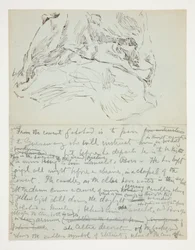 Study for The Quest of the Holy Graal (seria piętnastu obrazów dla Biblioteki Publicznej w Bostonie, ukończona w 1901 r.): studium draperii
