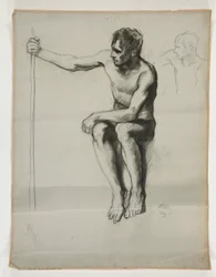Study for The Spirit of Vulcan, Genius of the Workers in Iron and Steel, capitol rotunda, Harrisburg, Pensylwania