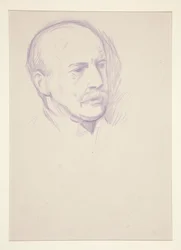 Studium, portretowa głowa mężczyzny, portret na koronację Edwarda VII