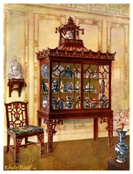 Rzeźbiona porcelana w stylu Chippendales, 1911-1912.