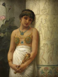 Egipska dziewczyna z sistrum, 1886
