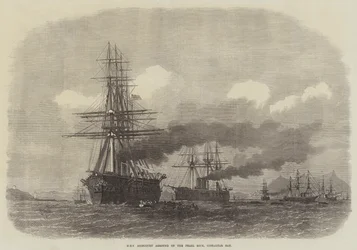 HMS Agincourt na mieliźnie na Pearl Rock, Gibraltar Bay