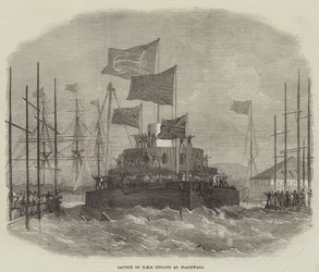 Wodowanie HMS Cyclops w Blackwall