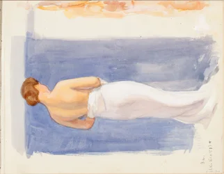 Arkusze „Bathing”, strona ze szkicownika Järnefelta