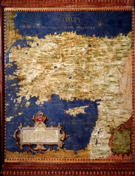 Mapa Anatolii wykonana przez Egnazia Dantiego (1536-1586), włoskiego matematyka, kosmografa i architekta. Około 1567. Florencja, Palazzo Vecchio, Sala del Mappamondo.