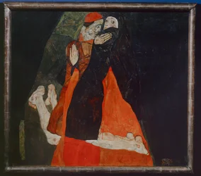 Kardinal und Nonne, Kardynał i zakonnica ... (olej na płótnie)