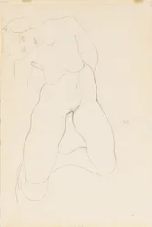 Klęczący akt kobiecy, 1912