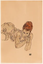 Leżąca kobieta, 1917