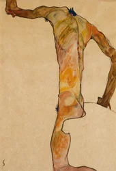 Mężczyzna nago; Mannlicher Akt, 1910