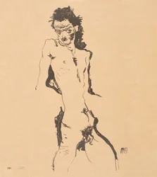 Męski akt - autoportret, 1912.