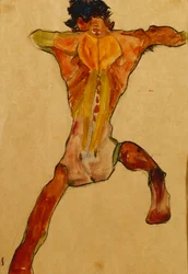Męski akt widziany od tyłu, 1910