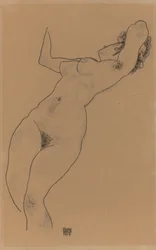 Leżący akt, 1918