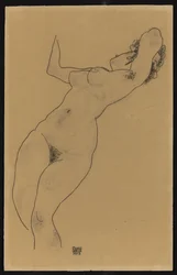 Leżąc nago, 1918