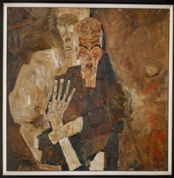 Selbstseher II, Śmierć i mężczyzna (olej na płótnie)